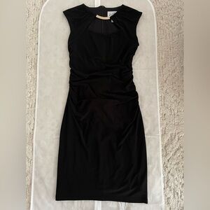 Joseph Ribkoff Black Ruched Cocktail Dress